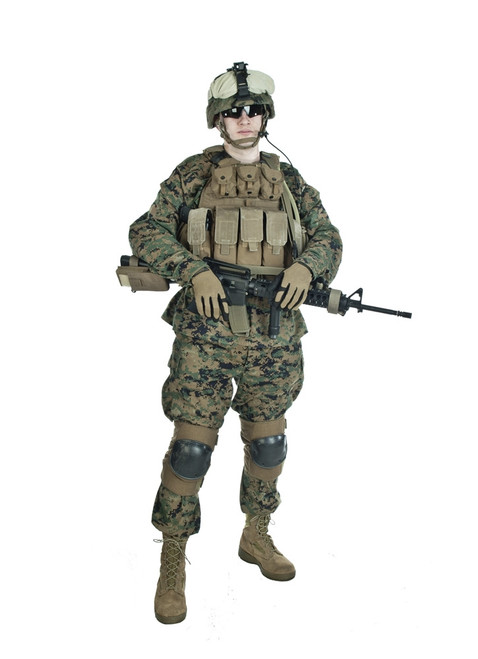 U.S. soldier with his assault rifle on white background. Poster Print by Oleg Zabielin/Stocktrek Images - Item # VARPSTZAB100161M